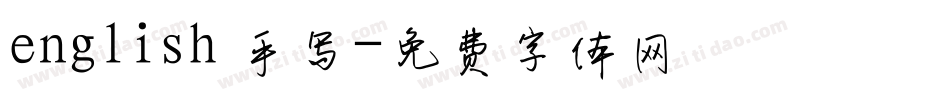english 手写字体转换